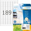 HERMA 10700 etiquetas papel reciclado A4 25.4x10mm blanco permanente