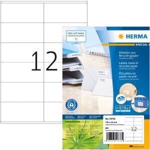 HERMA 10733 Etiquetas de papel reciclado A4 105x48 mm...