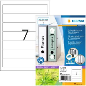 HERMA 10739 Etiquetas A4 192x38mm blanco permanente para...