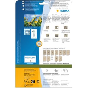 HERMA 10751 Etiquetas de papel Silphie A4 35,6x16,9 mm marrón natural adhesivo permanente