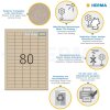 HERMA 10751 Etiquetas de papel Silphie A4 35,6x16,9 mm marrón natural adhesivo permanente