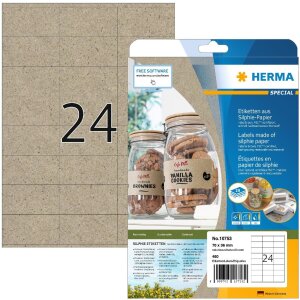 HERMA 10753 Etiquetas Papel Silphie 70x36mm marrón...