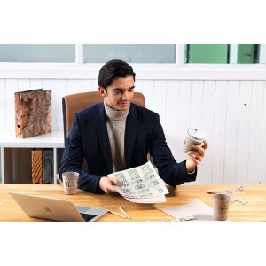 HERMA 10759 Etiquetas para carpetas A4 192x38mm papel Silphie marrón natural 20 hojas