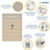 HERMA 10759 Etiquetas para carpetas A4 192x38mm papel Silphie marrón natural 20 hojas