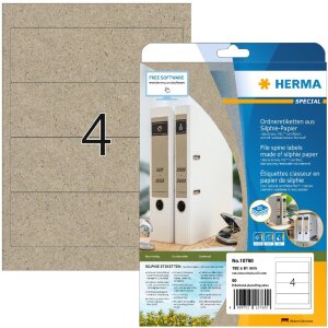 HERMA 10760 Etiquetas para carpetas 192 x 61 mm...