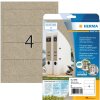 HERMA 10760 Etiquetas para carpetas 192 x 61 mm marrón natural adhesivo permanente 80 unid.