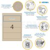 HERMA 10760 Etiquetas para carpetas 192 x 61 mm marrón natural adhesivo permanente 80 unid.