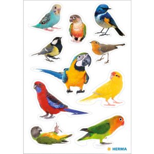 HERMA 15477 Sticker Pájaros Multicolor Set...