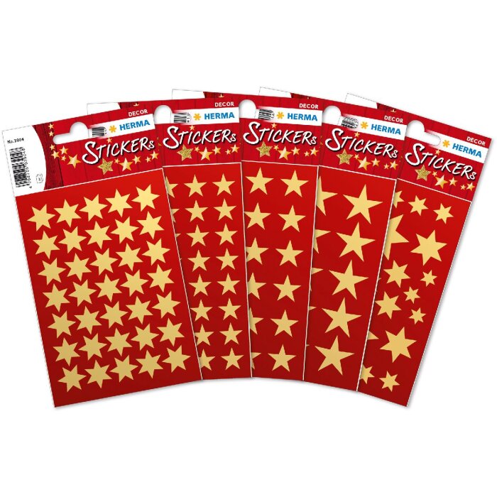 HERMA 15500 Set de adhesivos decorativos poinsettias oro