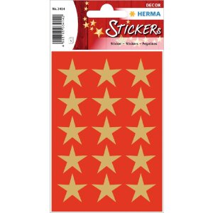HERMA 15500 Set de adhesivos decorativos poinsettias oro