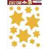 HERMA 15545 Set de pegatinas para ventanas Estrellas de Navidad doradas 44 piezas