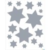 HERMA 15547 Set de pegatinas para ventanas Navidad estrellas plata 45 piezas
