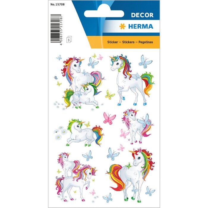 HERMA 15708 Pegatinas unicornio "Best Friends" 51 piezas