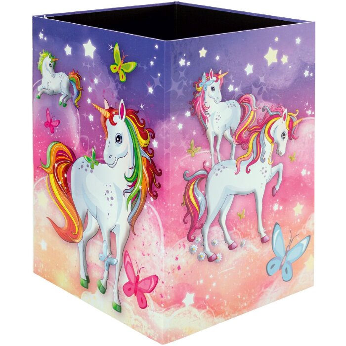 HERMA 19738 Papelera diseño unicornio cartón resistente 22x31,5cm