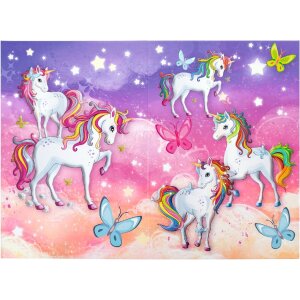 HERMA 19738 Papelera diseño unicornio cartón resistente 22x31,5cm