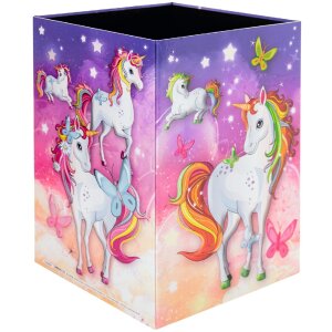 HERMA 19738 Papelera diseño unicornio cartón resistente 22x31,5cm