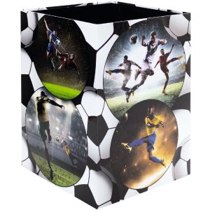 HERMA 19739 Papelera diseño fútbol cartón resistente 22x31,5cm