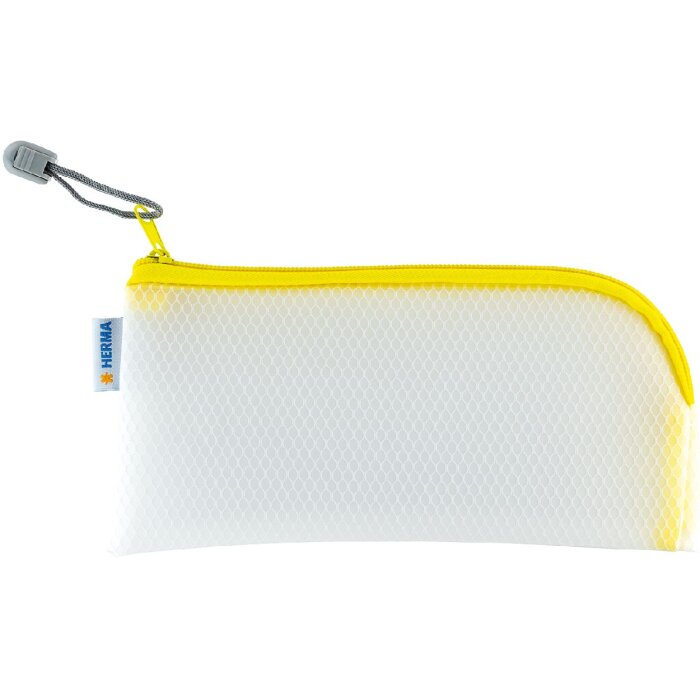 HERMA 20005 Estuche universal amarillo 23x11 cm cremallera de esquina