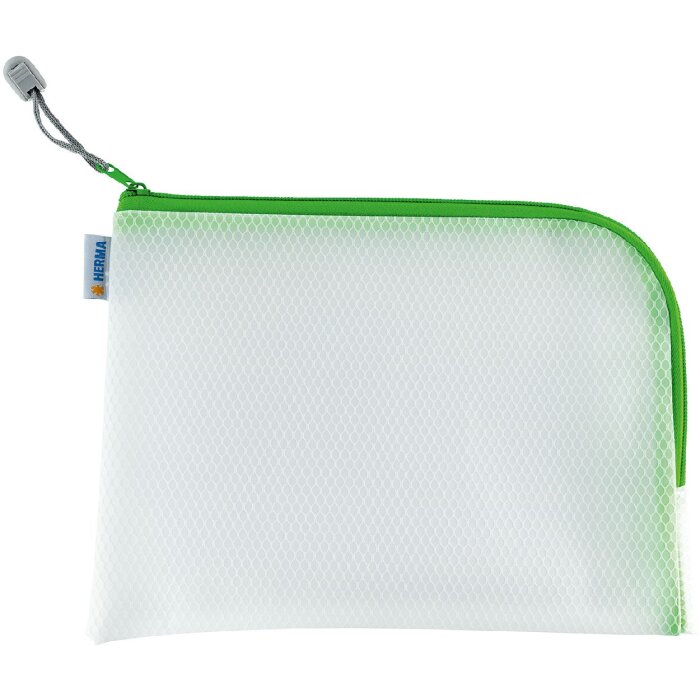 HERMA 20010 Bolsillo universal A5 26x20cm cierre cremallera verde