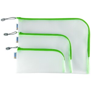 HERMA 20010 Bolsillo universal A5 26x20cm cierre cremallera verde