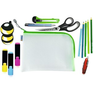HERMA 20010 Bolsillo universal A5 26x20cm cierre cremallera verde