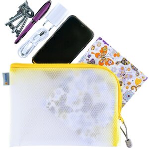 HERMA 20011 Bolsillo universal A5 26x20cm Amarillo cierre cremallera