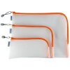 HERMA 20018 Bolsillo universal A4+ mesh look cremallera naranja 36x28 cm