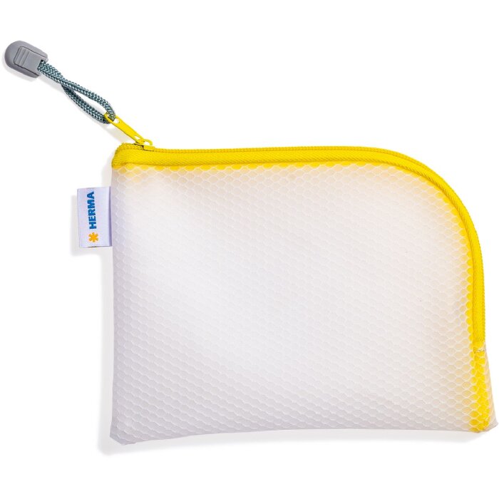 HERMA 20027 Bolsillo universal A6 19x14cm Amarillo cierre cremallera