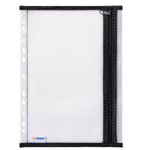 HERMA 20030 Bolsillo para carpeta A4 negro con cremallera...