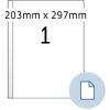 HERMA 58101 Etiquetas A4 lámina PE blanco 203x297mm 250 hojas