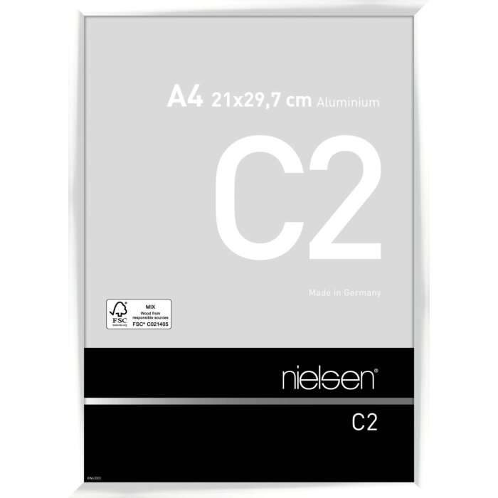 Nielsen Marco de aluminio C2 blanco brillante 21x29,7 cm Cristal acrílico