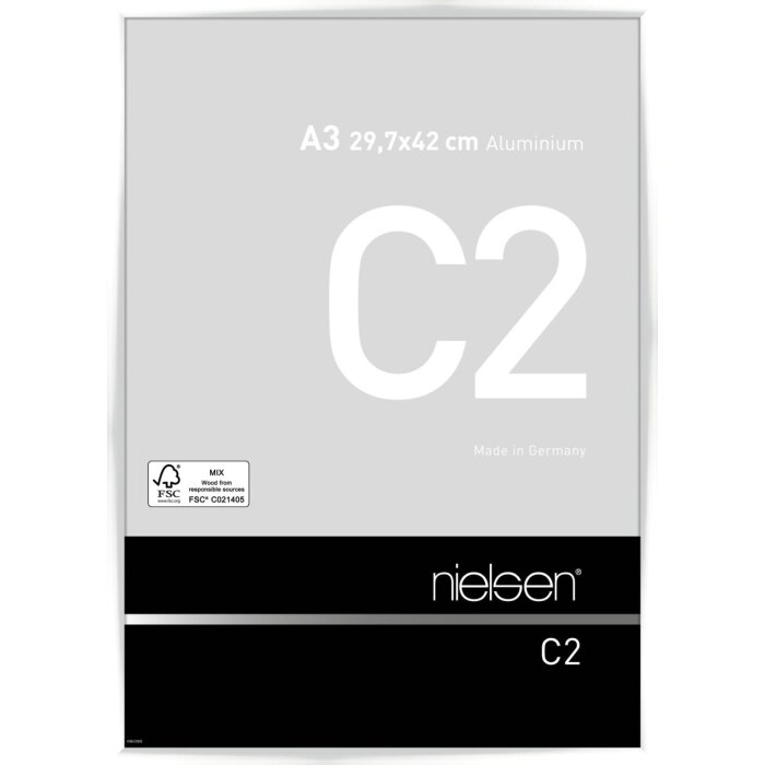 Nielsen Marco de aluminio C2 blanco brillante 29,7x42 cm Cristal acrílico
