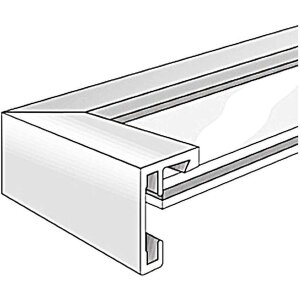Nielsen Marco de aluminio C2 estructura plata mate 42x59,4 cm cristal acrílico