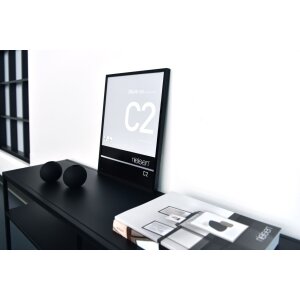 Nielsen Marco de aluminio C2 estructura plata mate 42x59,4 cm cristal acrílico