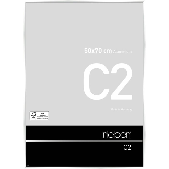 Nielsen Marco de aluminio C2 blanco brillante 50x70 cm Cristal acrílico