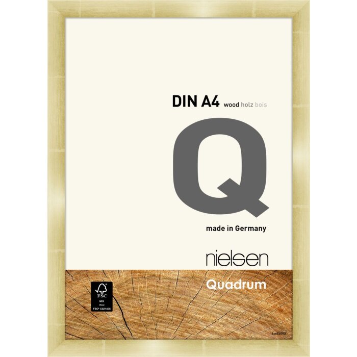 Marco a presión de madera Nielsen Quadrum 21x29,7 cm dorado