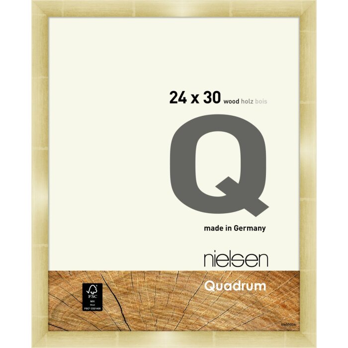 Marco a presión de madera Nielsen Quadrum 24x30 cm dorado