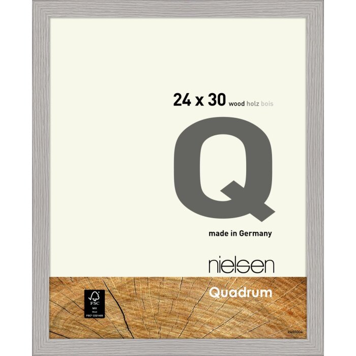 Marco de madera con clip Nielsen Quadrum 24x30 cm gris cemento