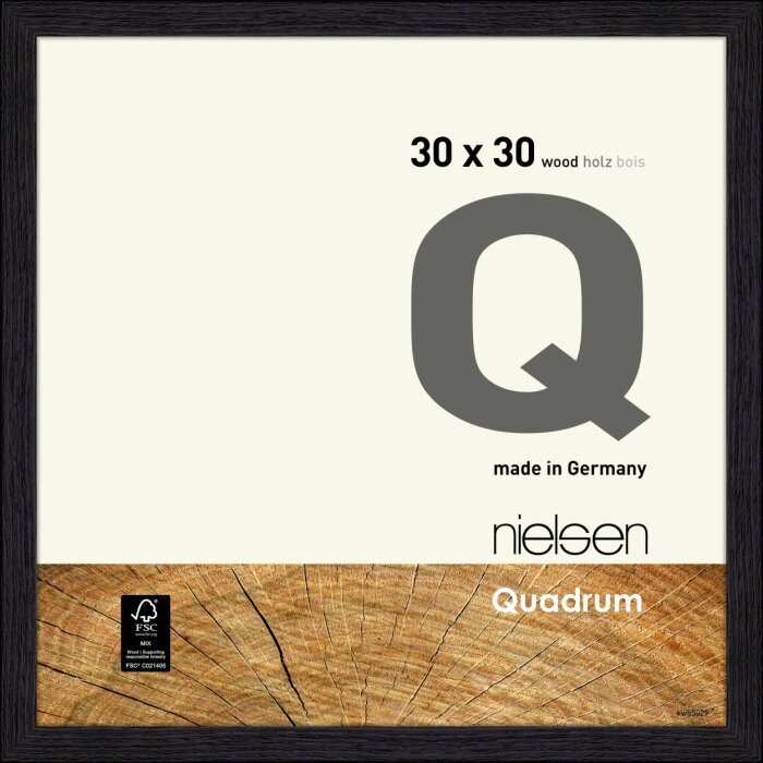 Nielsen Quadrum marco de madera 30x30 cm negro cuervo