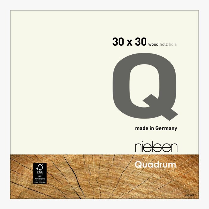 Marco de madera Nielsen Quadrum 30x30 cm blanco opaco
