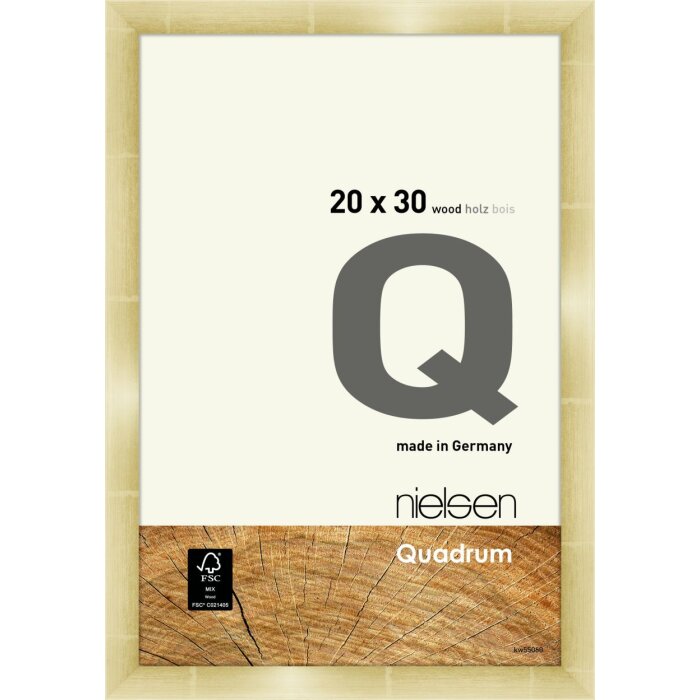 Marco a presión de madera Nielsen Quadrum 20x30 cm dorado