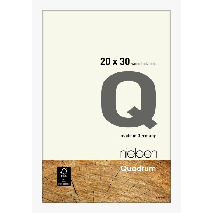 Nielsen Marco de madera a presión Quadrum 20x30 cm blanco opaco