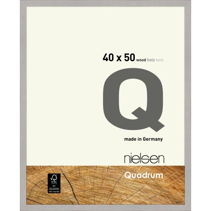 Nielsen Quadrum marco de madera 40x50 cm cemento gris pino madera bloque estrecho perfil