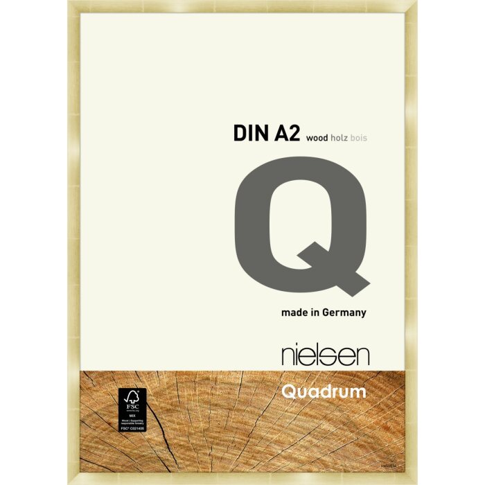 Marco a presión de madera Nielsen Quadrum 42x59,4 cm dorado