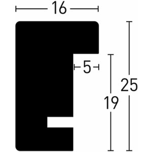 Nielsen Marco Cambiador de Madera Quadrum 40x60 cm negro cuervo