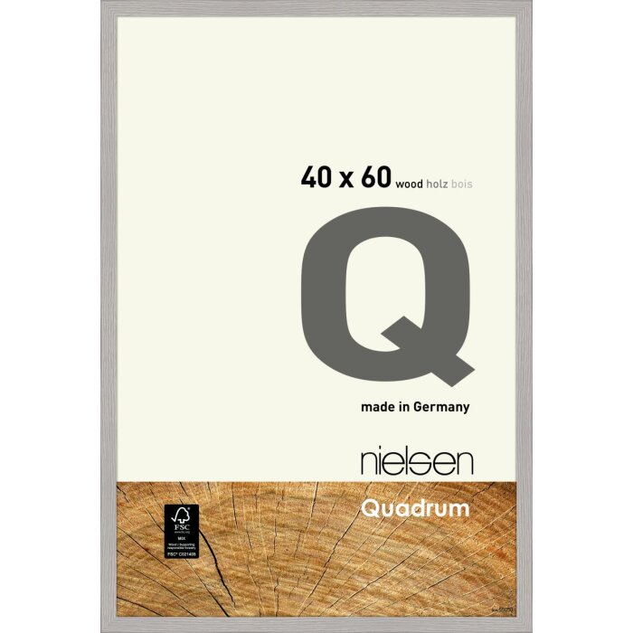 Nielsen marco de madera con clip Quadrum 40x60 cm gris cemento