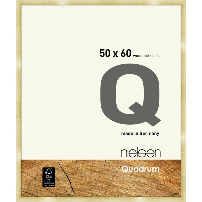 Marco a presión de madera Nielsen Quadrum 50x60 cm dorado