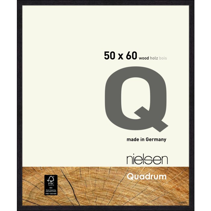 Nielsen Quadrum marco de madera 50x60 cm negro cuervo