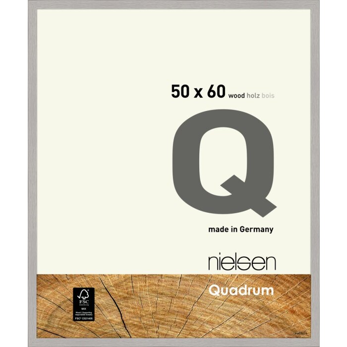 Nielsen marco de madera con clip Quadrum 50x60 cm gris cemento
