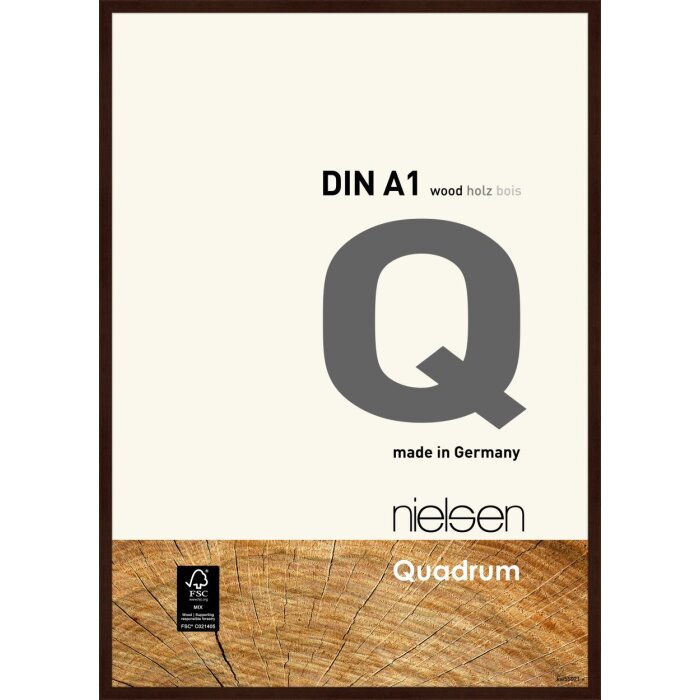 Nielsen marco de madera extraíble Quadrum 59,4x84,1 cm Wenge DIN A1